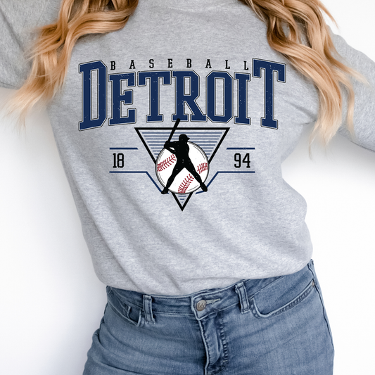 Detroit Baseball (Blue / White)