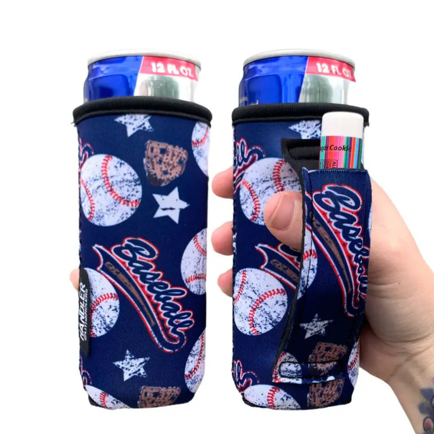 Handlers Slim Drink Holder (Baseball / Blue)