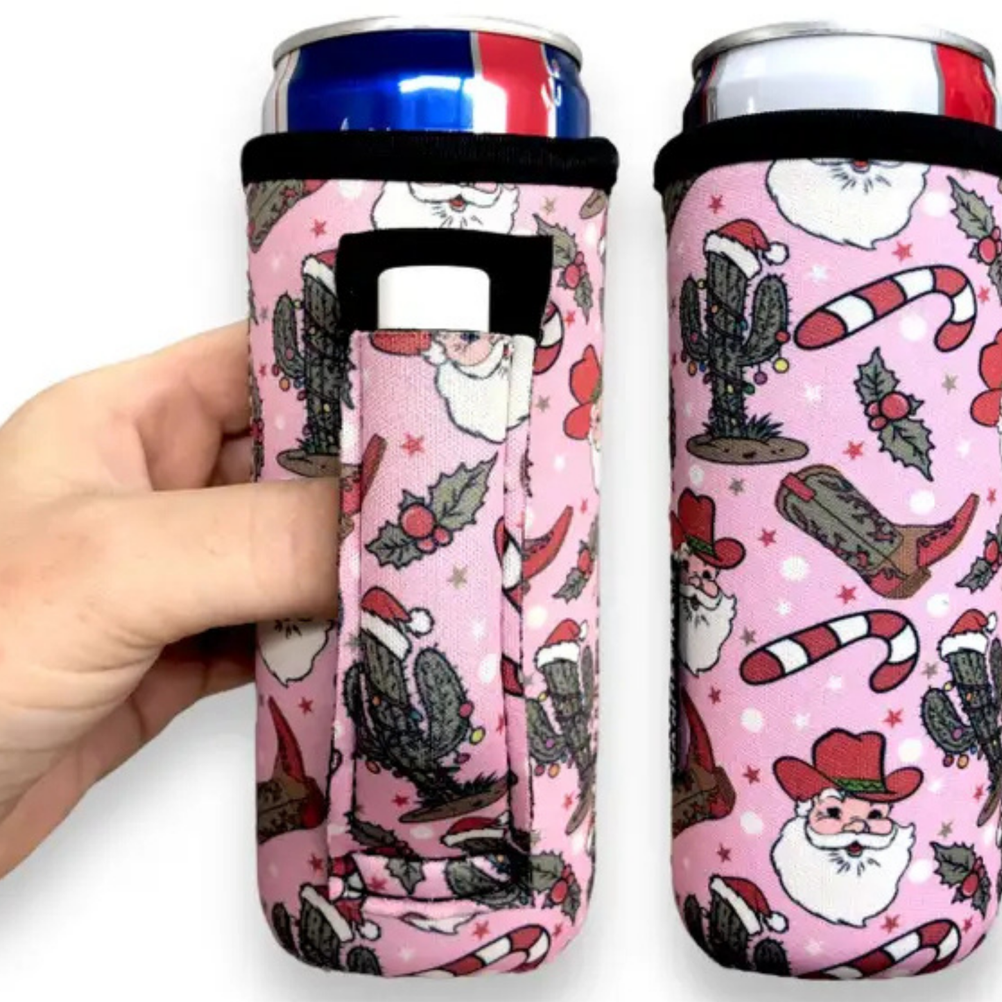 Handlers Slim Drink Holder (Pink / Santa / Country / Boots)