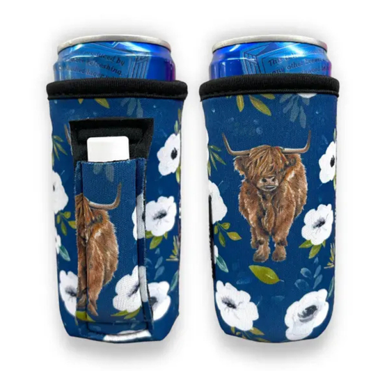 Handlers Slim Drink Holder (Blue / Cow)