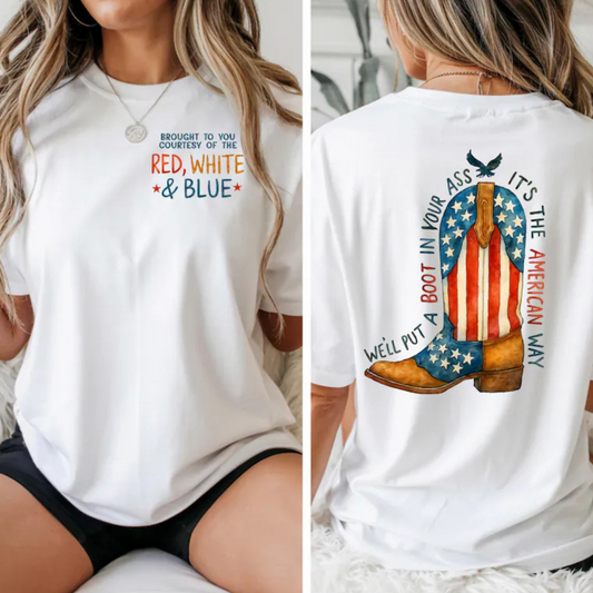 Boot in your Ass on white