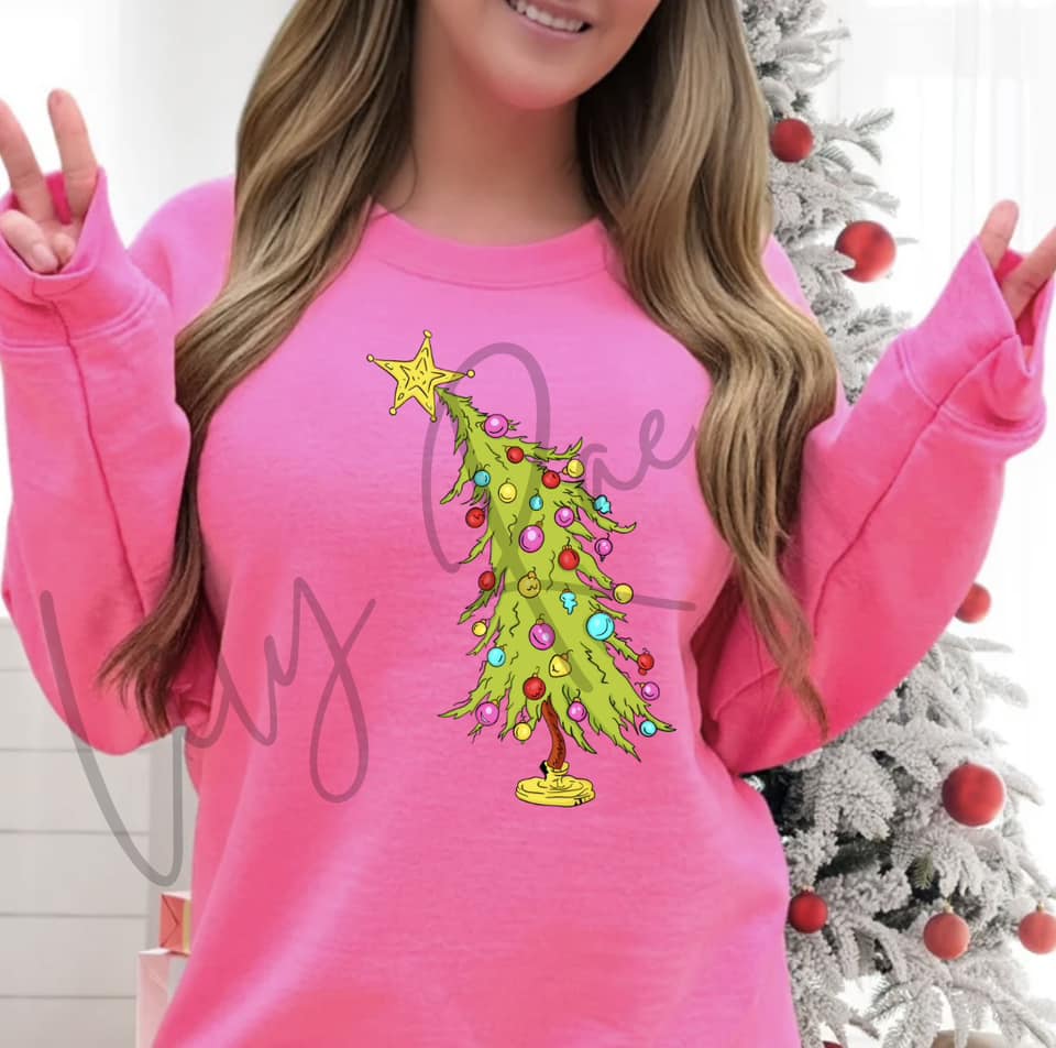 Grinch tree crewneck sweatshirt