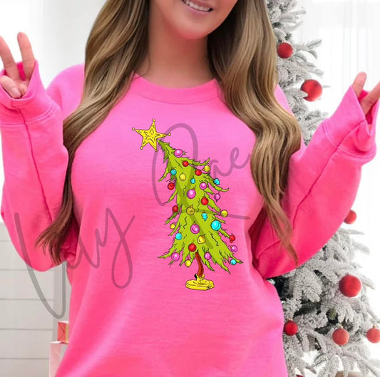 Grinch tree crewneck sweatshirt