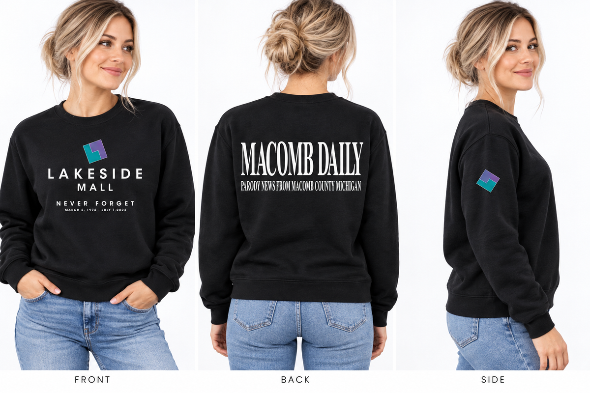 Lakeside Mall “Never Forget” Black Crewneck