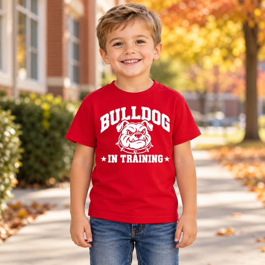 Bulldog in Training – Kids Tee, Crewneck & Hoodie