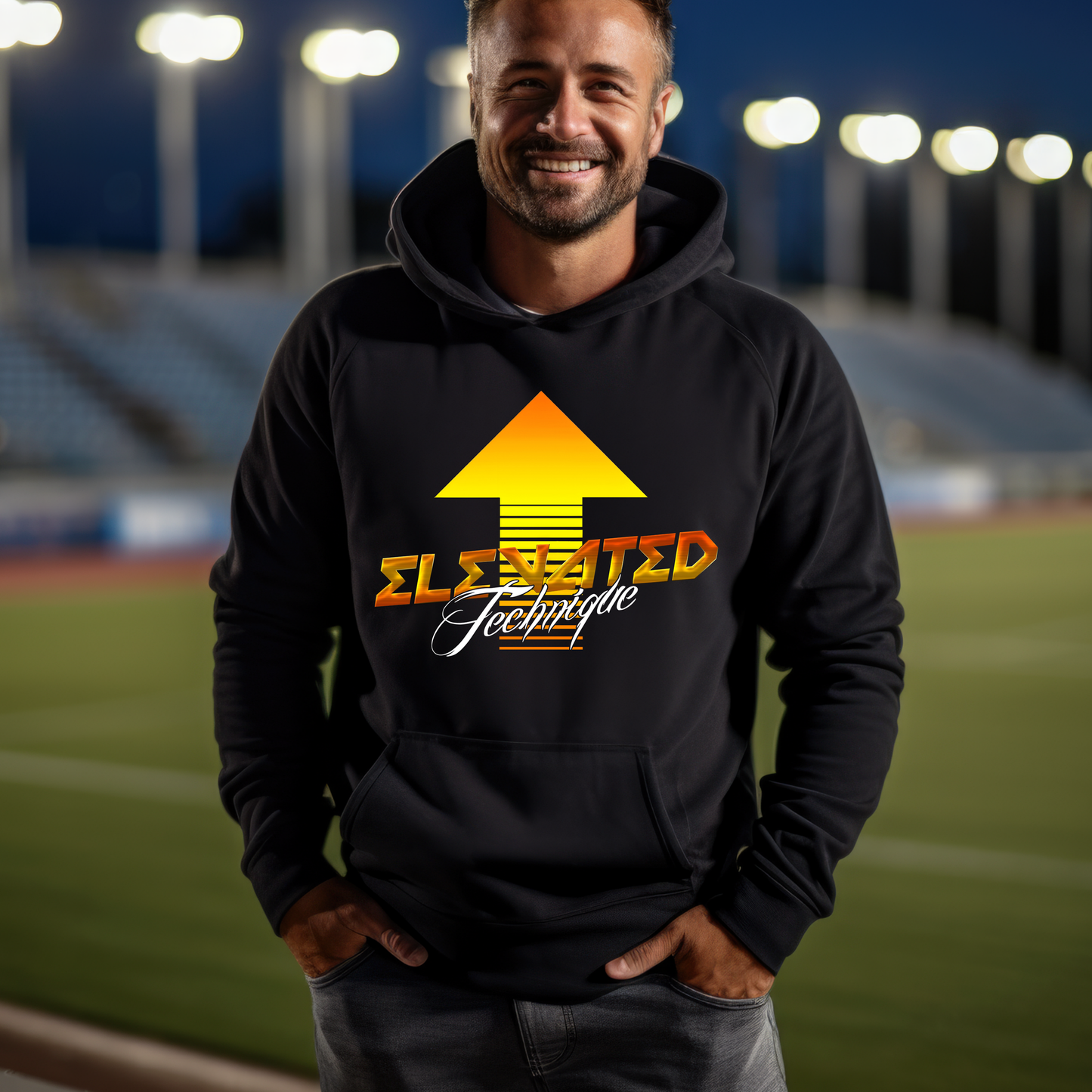 Elevated Technique - Black Hoodie-Adult