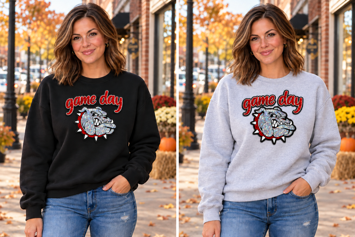 Romeo Bulldogs Game Day Sequin Crewneck