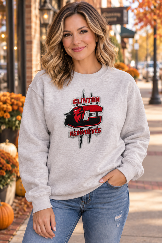 Clinton Redwolves Sequin Adult Apparel