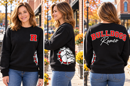 Romeo Bulldogs Side Wrap Crewneck
