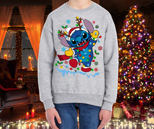💙 Holiday Stitch Kids Crew 🎄