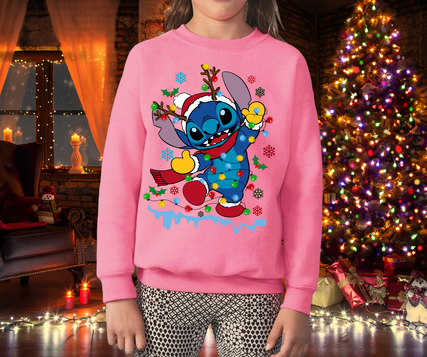 💙 Holiday Stitch Kids Crew 🎄